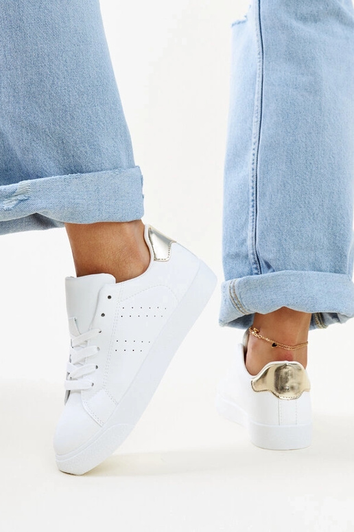 Bielo-zlaté tenisky Akila