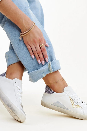 Biele tenisky s "obnoseným"... 2