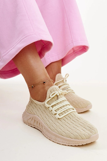 Béžové látkové tenisky Milena