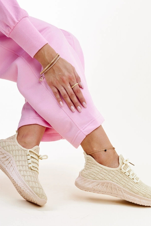 Béžové látkové tenisky Milena