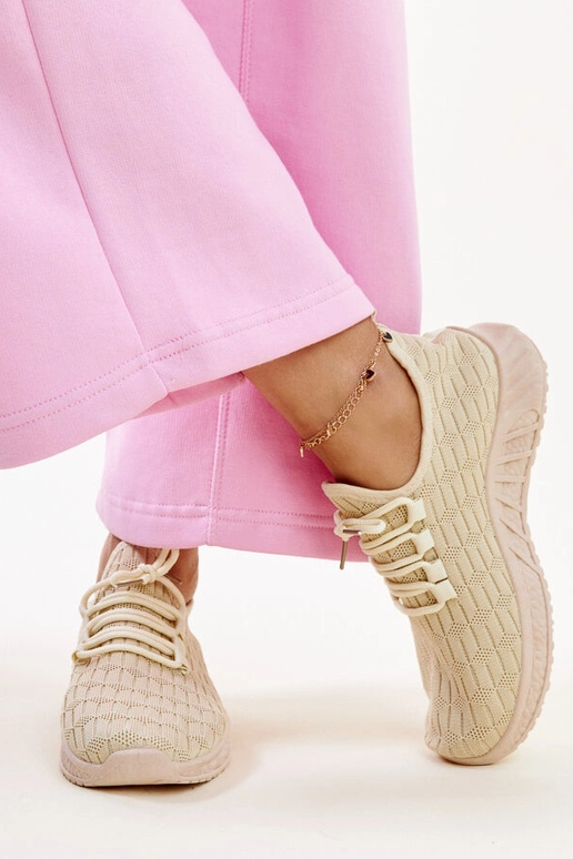 Béžové látkové tenisky Milena