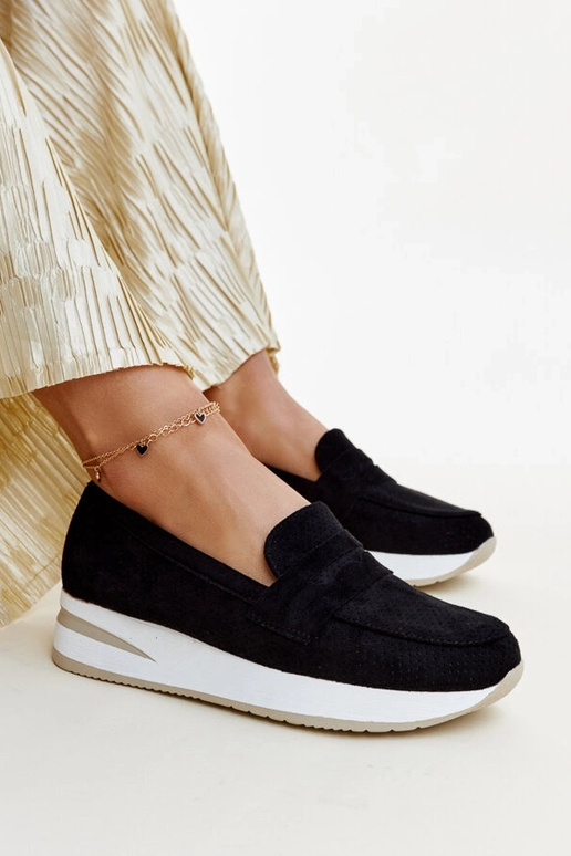 Čierne perforované topánky Muna