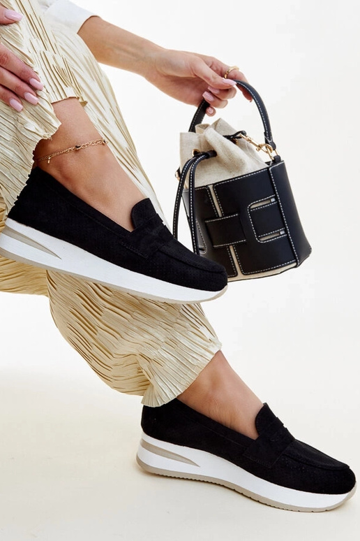 Čierne perforované topánky Muna