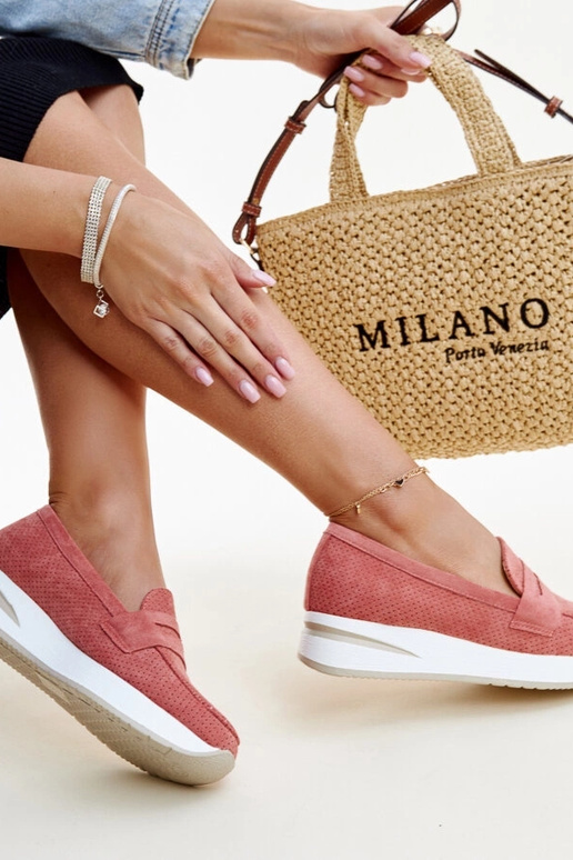 Ružové perforované topánky Muna