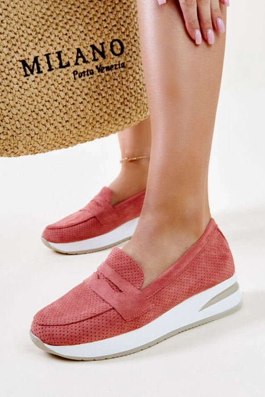 Ružové perforované topánky Muna