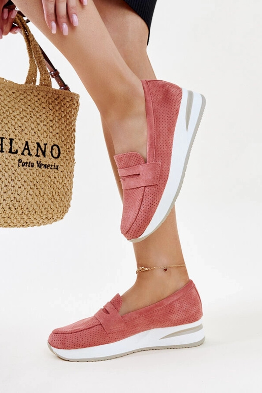 Ružové perforované topánky Muna