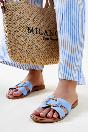 Modré žabky s prackou Isana 2