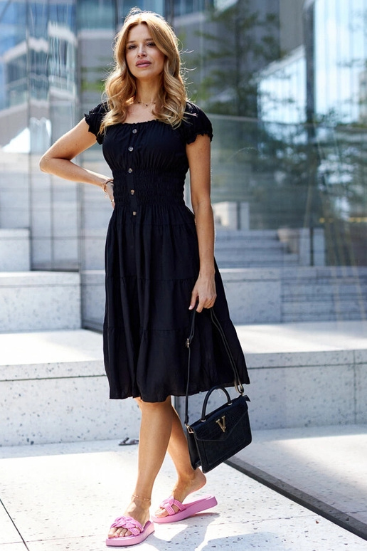 Tmavoružové gumené žabky Ferrei