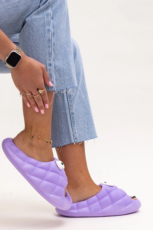 Gorges fialové penové papuče s očkami