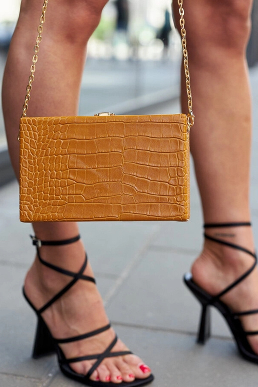 Žltá ,,kufor'' taška na retiazke Dratche