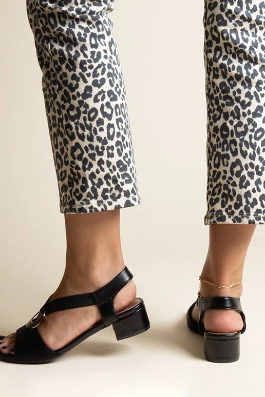 Čierne nazúvacie sandále Jorga na...