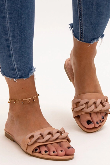 Hnedé žabky s matnou... 2