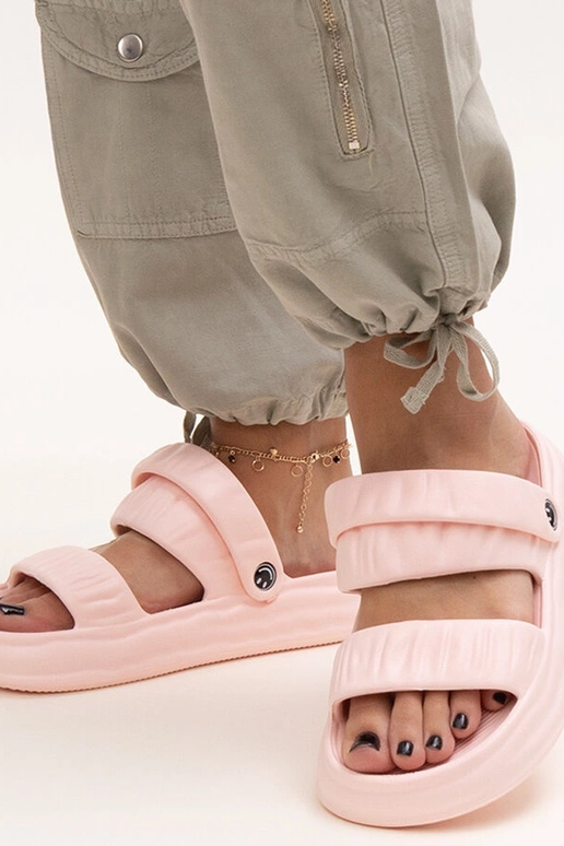 Penové sandále Coreia Pink Ruched