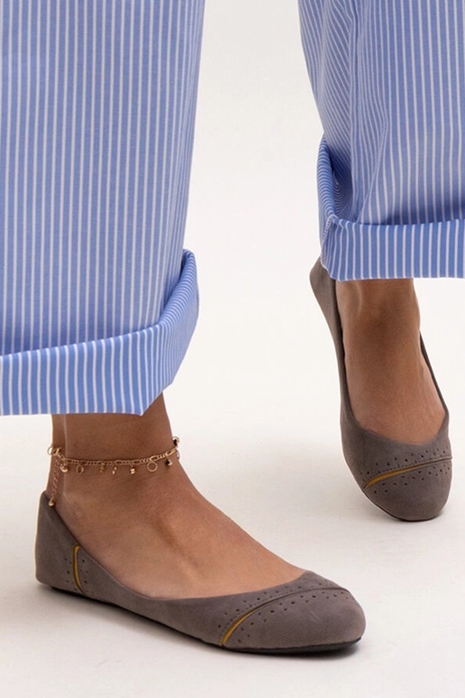 Sivé klasické baleríny Dorris