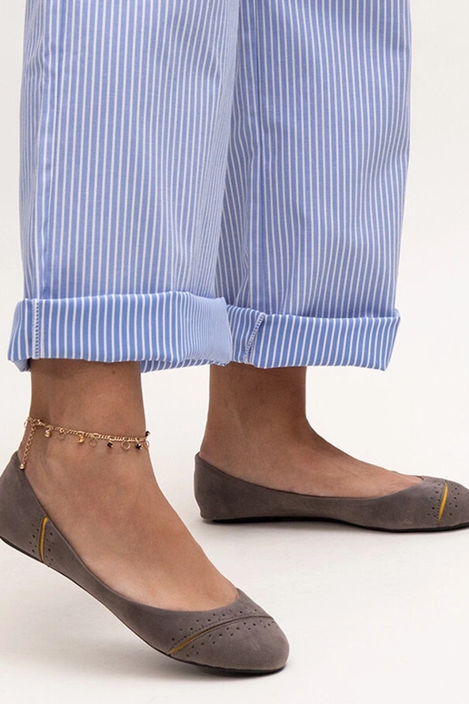 Sivé klasické baleríny Dorris