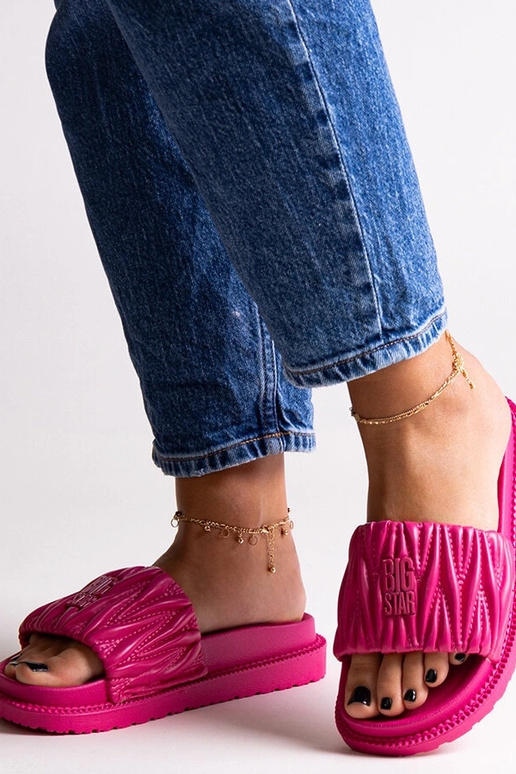 Ružové volánikové žabky Big Star...