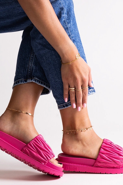 Ružové volánikové žabky Big Star...