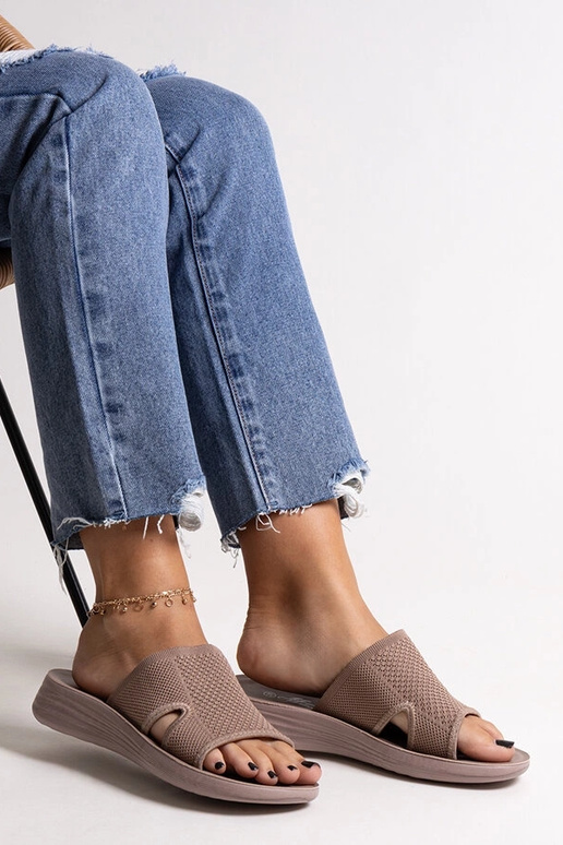 Linah Brown platformové žabky