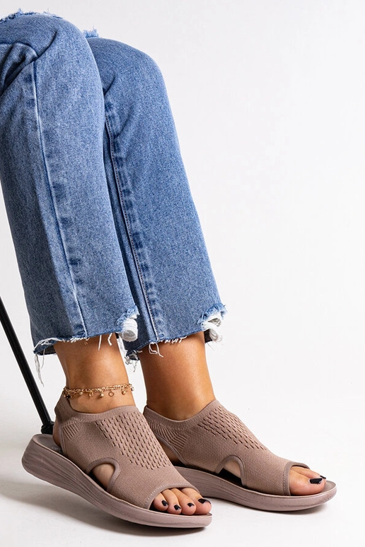 Hnedé sandále Rawia na platforme