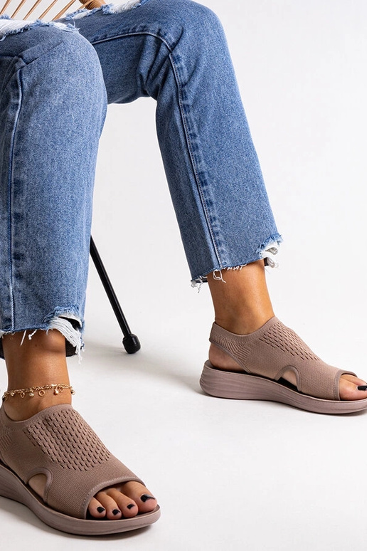 Hnedé sandále Rawia na platforme