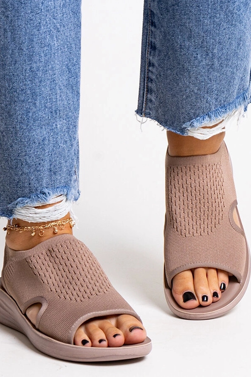 Hnedé sandále Rawia na platforme