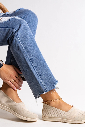 Béžové Shalha Slip-On tenisky