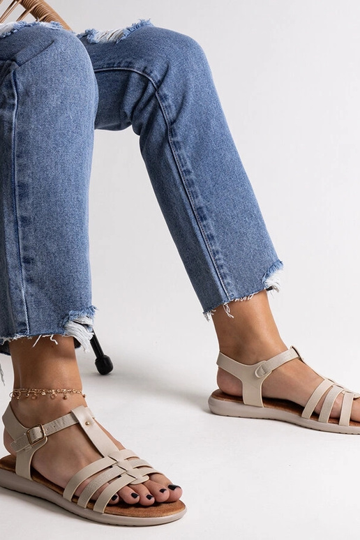 Biele sandále z eko kože Grimalda