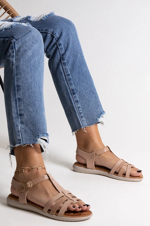 Ružové sandále z eko kože Grimalda