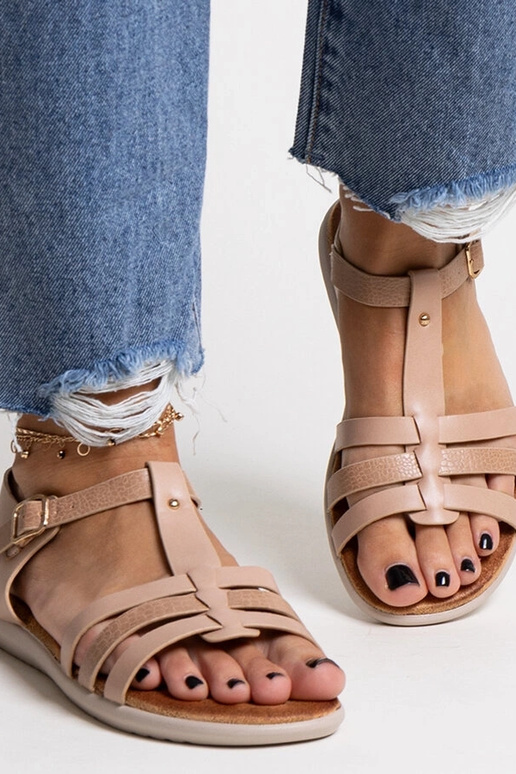 Ružové sandále z eko kože Grimalda