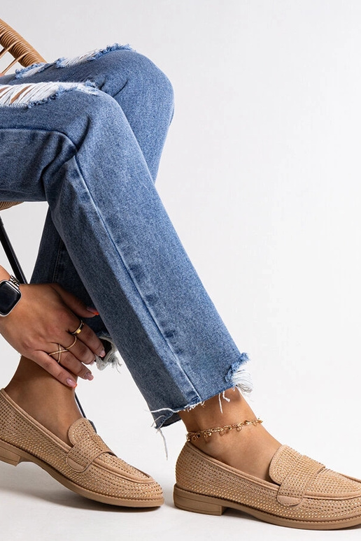 Hnedé mokasíny v zirkóne Mogha