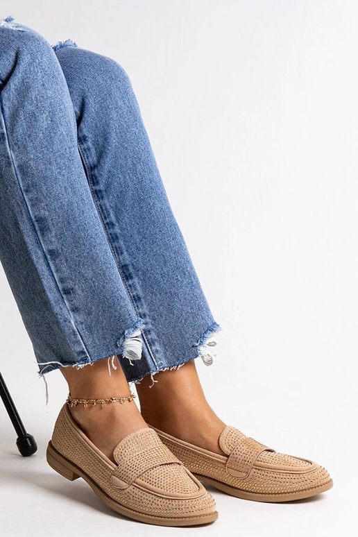 Hnedé mokasíny v zirkóne Mogha