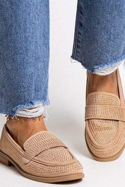 Hnedé mokasíny v zirkóne Mogha