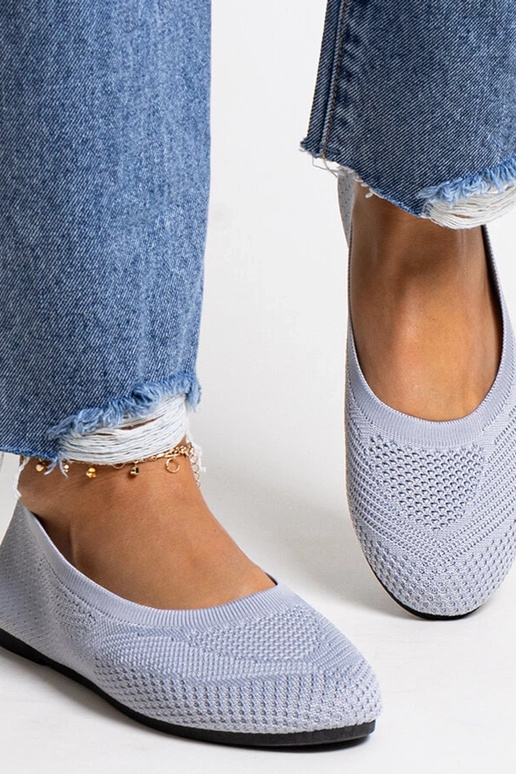 Šedé látkové balerínky Yafia