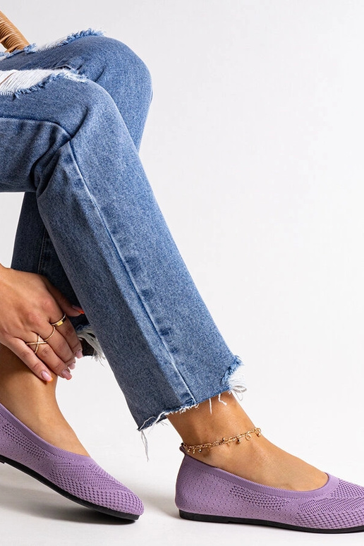 Fialové látkové balerínky Yafia