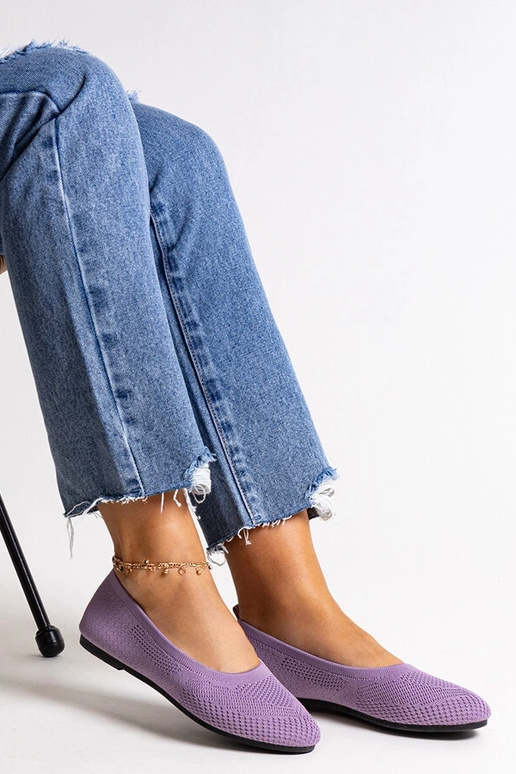 Fialové látkové balerínky Yafia