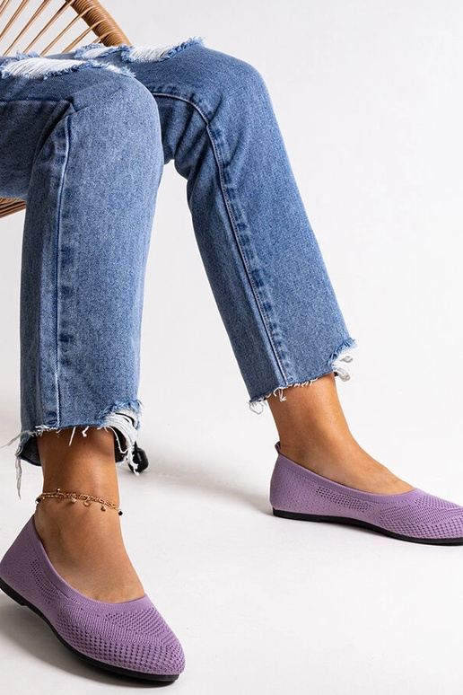 Fialové látkové balerínky Yafia