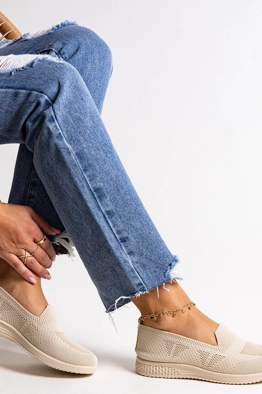Béžové Abadly Slip-On tenisky