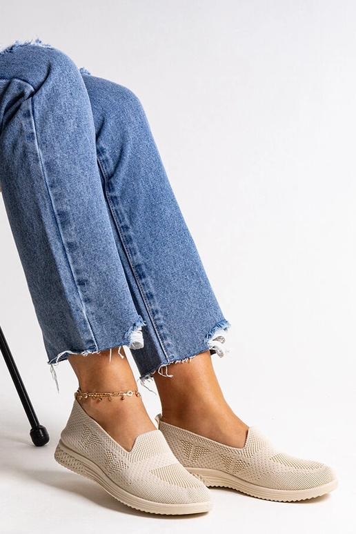 Béžové Abadly Slip-On tenisky