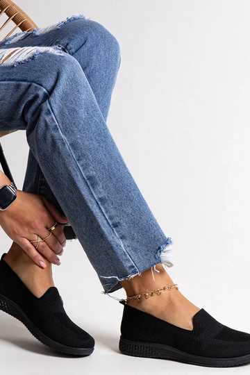 Čierne Abadly Slip-On tenisky