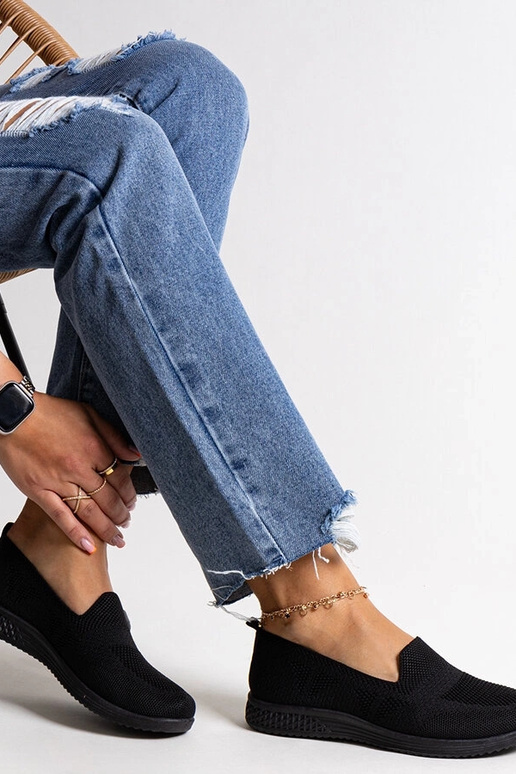 Čierne Abadly Slip-On tenisky