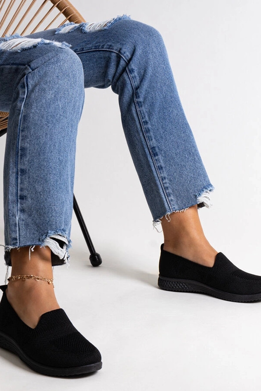 Čierne Abadly Slip-On tenisky