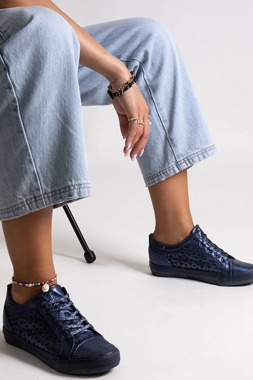 Námornícko modré prelamované tenisky...