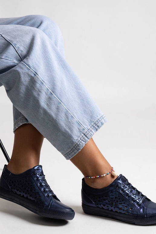 Námornícko modré prelamované tenisky...