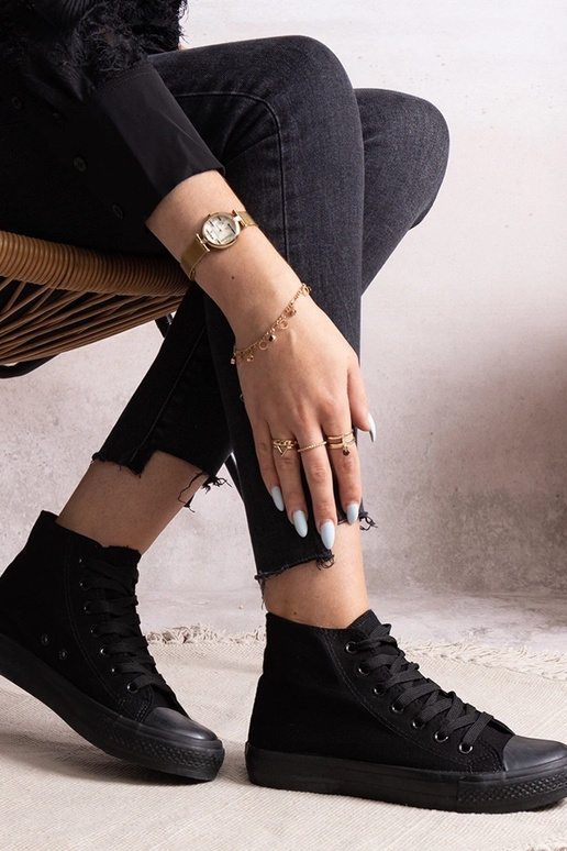 Čierne vysoké tenisky Rafife