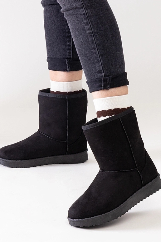 Čierne zateplené klasické snehule Libero