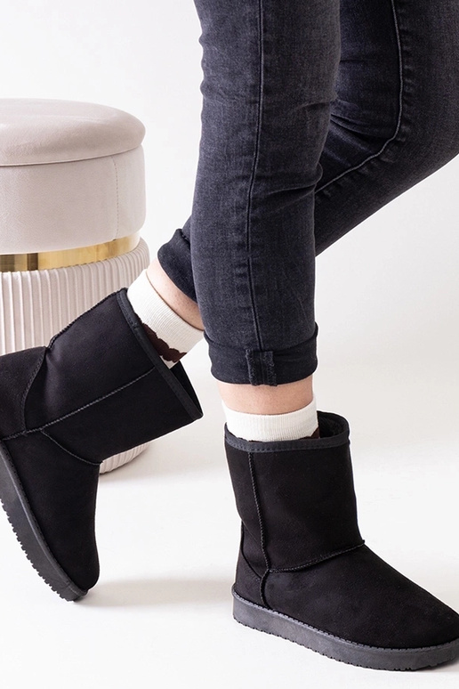 Čierne zateplené klasické snehule Libero