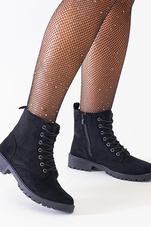 Čierne pracovné topánky z umelej...