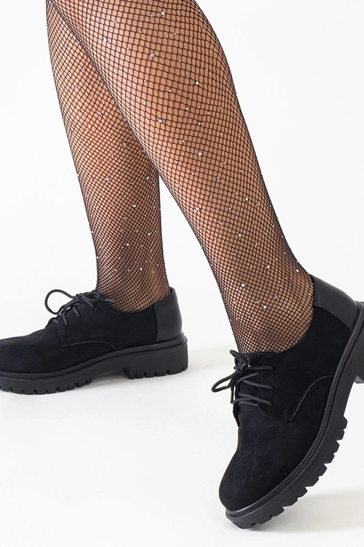 Čierne voľnočasové šnurovacie topánky...