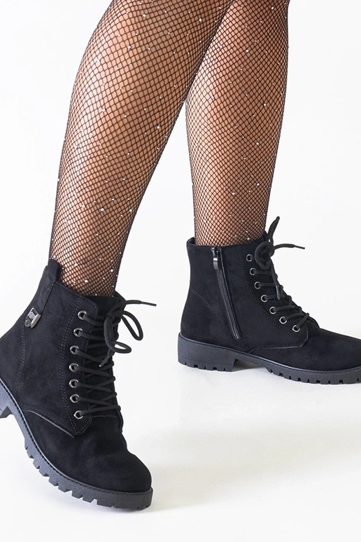 Čierne pracovné topánky z umelej...