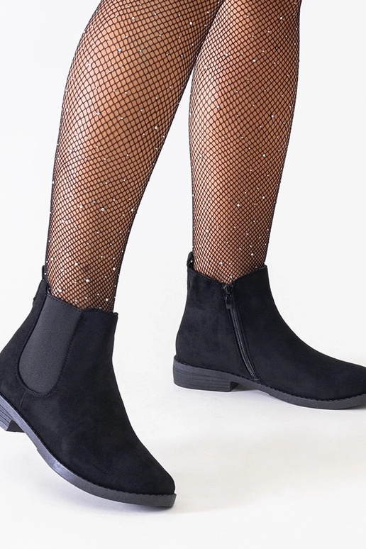 Čierne klasické členkové topánky s...